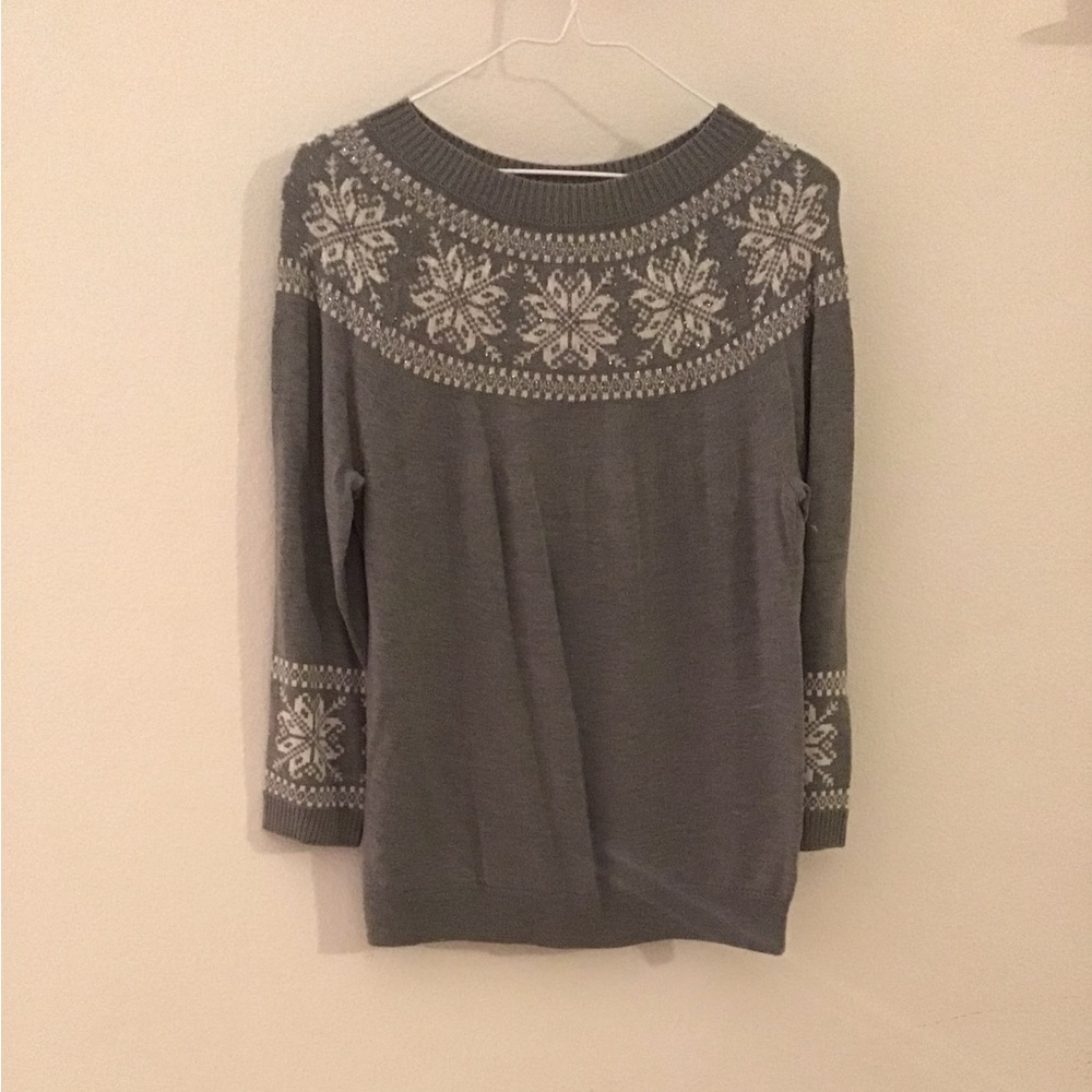 Talbots wool blend Holiday sweater